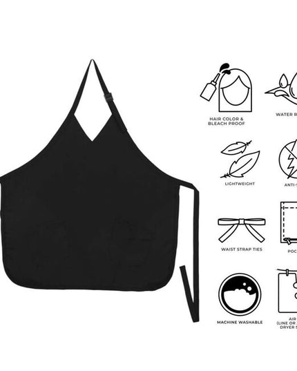 The color black is always a winner. Cricket’s ALWAYS BLACK APPAREL SERIES is made out of breathable, super soft material that has been treated to protect the hairstylist and their clients in comfort and style. High quality, that you can trust, with features that make all the difference! The apron style is CRICKET®’s classic design that is always in demand and looks good on.