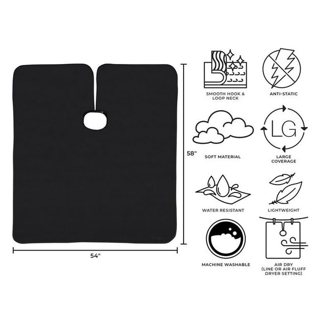 The color black is always a winner. Cricket’s ALWAYS BLACK APPAREL SERIES is made out of breathable, super soft material that has been treated to protect the hairstylist and their clients in comfort and style. High quality, that you can trust, with features that make all the difference, like the unique, low profile hook and loop style cape closure – super smooth!