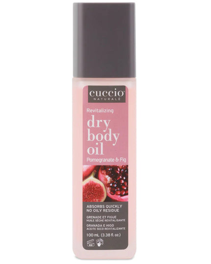 Cuccio Naturale Dry Body Oil: Pure lightweight oils, are infused with essential ingredients that absorb quickly for a more effective hydration experience. The end result is softer, smoother and more radiant skin with no oily residue.