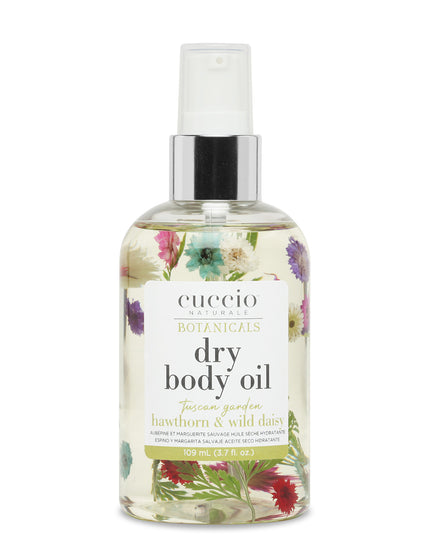 Give your skin the nourishment it deserves with Cuccio Naturale Tuscan Garden Dry Body Oil. Inspired by sun-kissed meadows of the Italian countryside, this luxurious dry oil is formulated to rejuvenate dry skin without any greasy residue. Each bottle is infused with real hawthorn and wild daisy blossoms, bringing a touch of natural beauty and botanical extracts to pamper your skin.