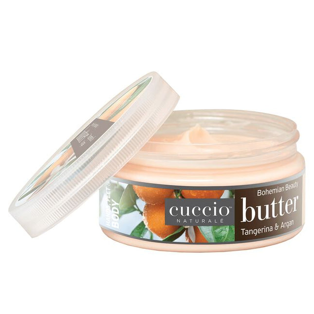 The professionals' choice for healthy, hydrated hands, feet and body. This rich non-oily butter blend provides hydration for long lasting extra soft, silky skin. Tangerina refreshes the skin, while Argan Oil hydrates the skin with Omega-6 EFAs.