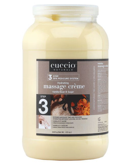 A luxurious, hydrating massage creme that enhances workability control and extends massage time, providing a nourishing treatment for the skin. Vanilla Bean contains antioxidant properties while sugar is naturally hydrating for the skin.
