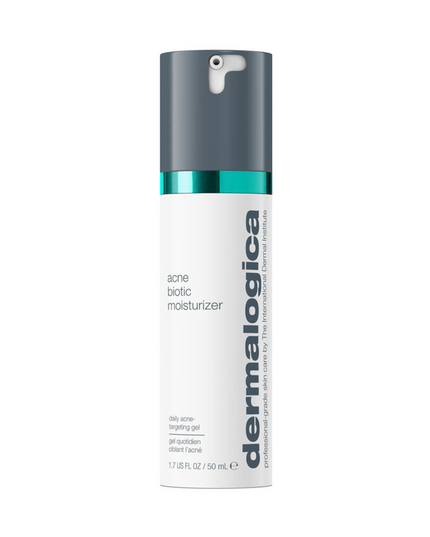 Daily acne-targeting gel.

Acne-targeting daily gel helps prevent breakouts. Lightweight moisturizer with a prebiotic blend hydrates and supports skin’s microbiome, helping aging skin look healthier, now and in the future.