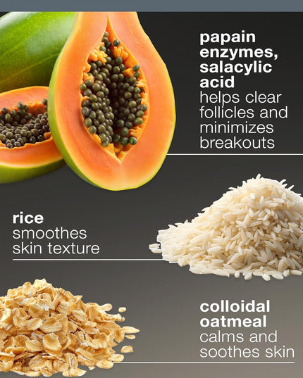 Achieve brighter, smoother skin every day with this iconic exfoliating powder. Rice-based powder activates upon contact with water, releasing Papain, Salicylic Acid and Rice Enzymes to polish skin to perfection. A Skin Brightening Complex of Rice Bran (including Phytic Acid), White Tea, and Licorice helps balance uneven skin tone while a soothing blend of Colloidal Oatmeal and Allantoin helps calm skin. Gentle enough for daily use.