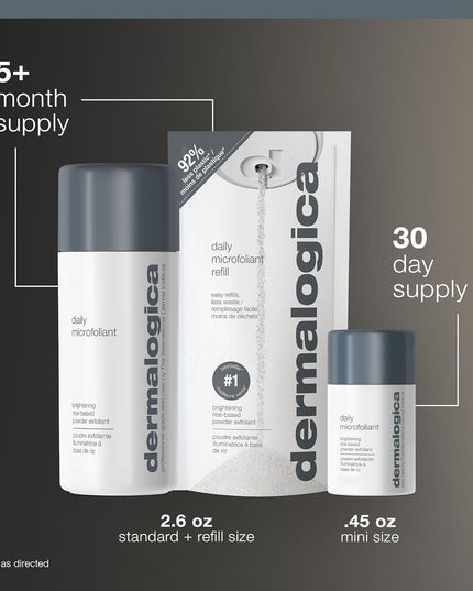 Achieve brighter, smoother skin every day with this iconic exfoliating powder. Rice-based powder activates upon contact with water, releasing Papain, Salicylic Acid and Rice Enzymes to polish skin to perfection. A Skin Brightening Complex of Rice Bran (including Phytic Acid), White Tea, and Licorice helps balance uneven skin tone while a soothing blend of Colloidal Oatmeal and Allantoin helps calm skin. Gentle enough for daily use.