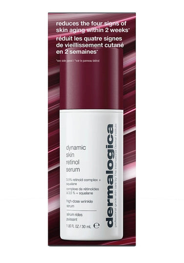 Our high-dose, fast-acting multi-retinoid with booster technology helps reverse the appearance of wrinkles, retexturize skin and minimize the appearance of pores, and even skin tone.