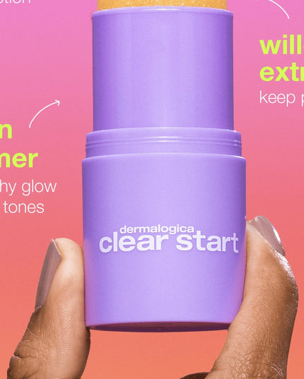 Every Hour is Golden Hour with Clear Start by Dermalogica’s 3-in-1 Hydrating SPF stick: Protect with SPF30, Clarify with Willow Bark Extract, and Glow with a golden shimmer. Squalane + Jojoba seed oil provide lasting hydration. Throw it in your bag for a glow on the go! Use all over your face + body.