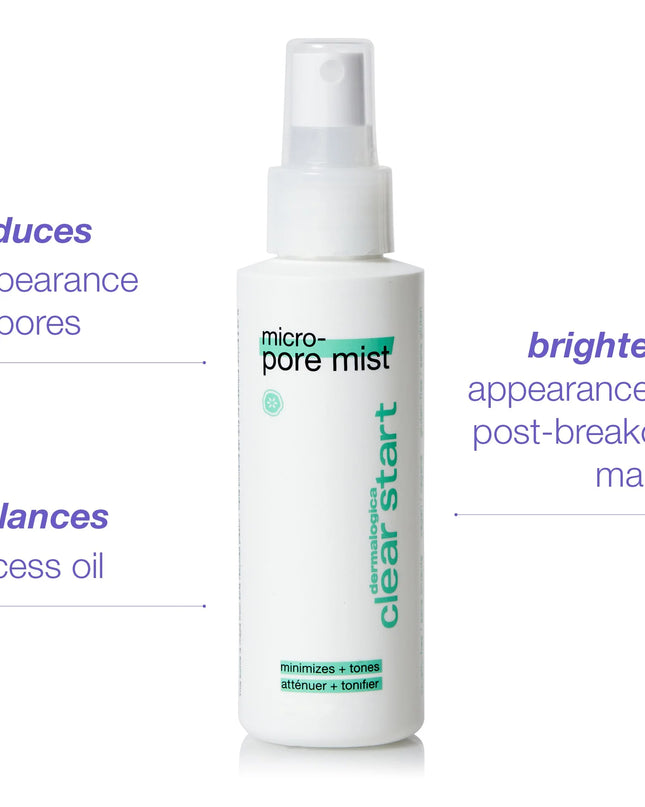 Finally, a mist that can do it all: minimize visible pores, reduce excess oil, and help diminish the appearance of post-breakout marks. Formulated with niacinamide and an antioxidant-rich blend, from the first spritz, get smaller pores by the time you walk out the door. 