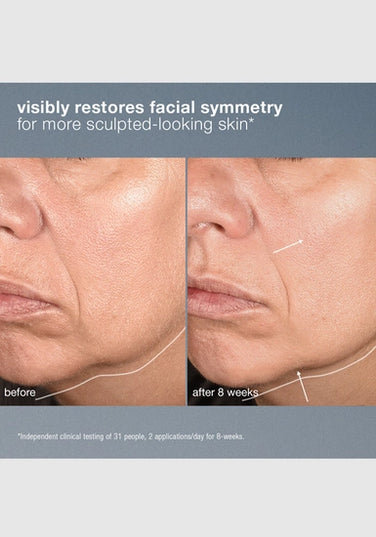 Neuroscience-powered sculpting oil.
Nourishing face serum combines neurotechnology and a biomimetic botanical blend to help visibly restore facial symmetry for a more sculpted appearance.