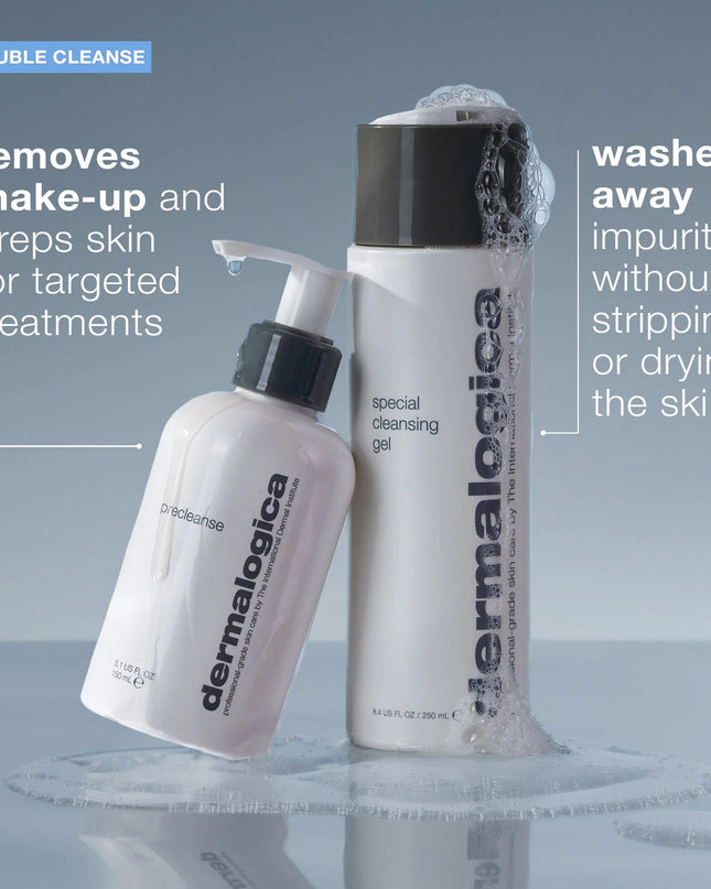 PreCleanse is the ultimate make-up remover for all skin conditions.
This lightweight cleansing oil removes stubborn make-up, dirt and excess oil while calming, conditioning and nourishing skin.


Ideal for use prior to a Dermalogica Cleanser.