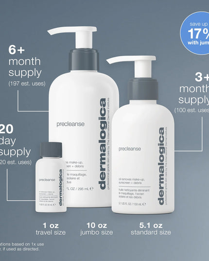 PreCleanse is the ultimate make-up remover for all skin conditions.
This lightweight cleansing oil removes stubborn make-up, dirt and excess oil while calming, conditioning and nourishing skin.


Ideal for use prior to a Dermalogica Cleanser.
