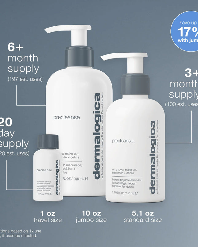 PreCleanse is the ultimate make-up remover for all skin conditions.
This lightweight cleansing oil removes stubborn make-up, dirt and excess oil while calming, conditioning and nourishing skin.


Ideal for use prior to a Dermalogica Cleanser.
