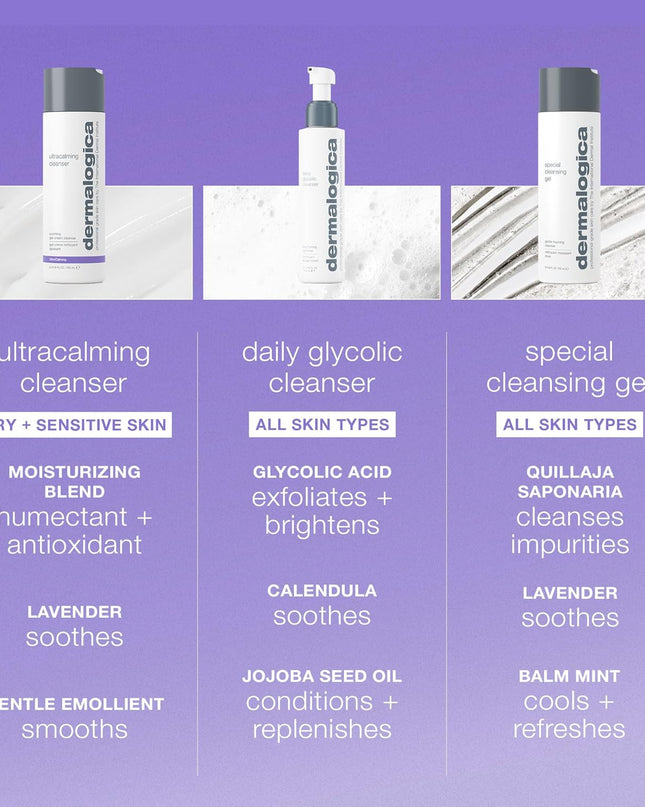 UltraCalming Cleanser is a soothing gel/cream face wash for sensitive skin.