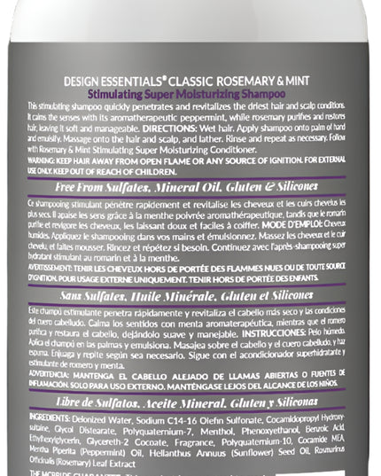 Say goodbye to dry, brittle hair and hello to hydration and scalp invigoration. This moisture-rich, sulfate-free shampoo deeply cleanses without stripping essential oils.