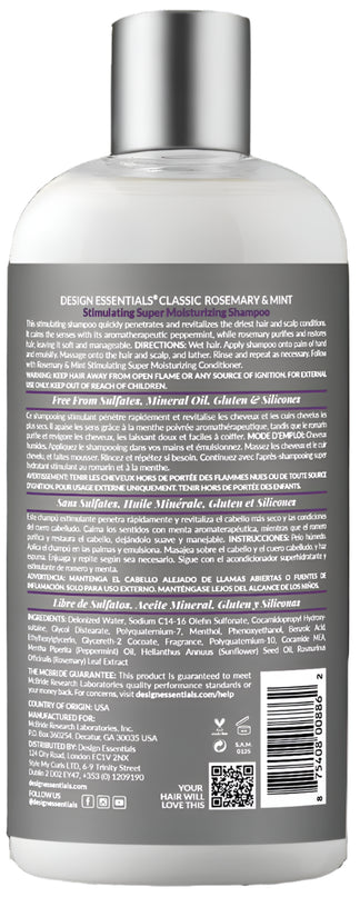 Say goodbye to dry, brittle hair and hello to hydration and scalp invigoration. This moisture-rich, sulfate-free shampoo deeply cleanses without stripping essential oils.