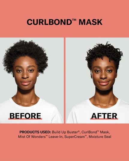 New for ultimate Curl Flexibility. Our formulas are dermatologist co-developed, backed by science and stylist approved. This rich, reparative mask with the Patented CurlBond Complex re-coils damaged curls, conditions, and works from the inside out to help re-link broken bonds, improve strength, seal split ends and protect from future damage. Leaves curls healthy-looking, manageable, smooth and shiny.