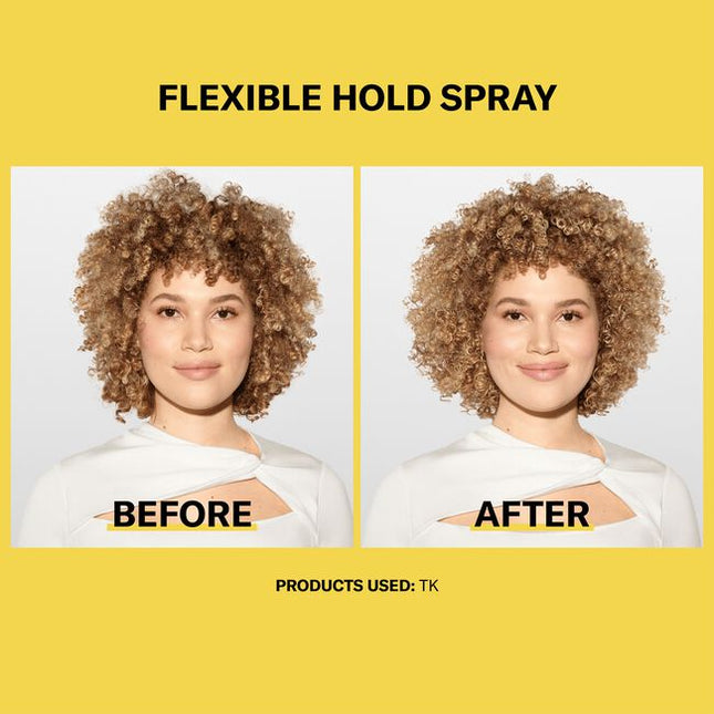 New for ultimate Curl Flexibility. Our formulas are dermatologist co-developed, backed by science and stylist approved. Stay-put style with flexibility. Wind- and humidity-resistant spray gives you flexible hold, frizz control and shine.