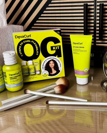NEW! DevaCurl OG KIT - The Original Curl Routine For all curls, waves, and coils. This kit detangles, defines, and moisturizes for frizz-free, long-lasting curls.
