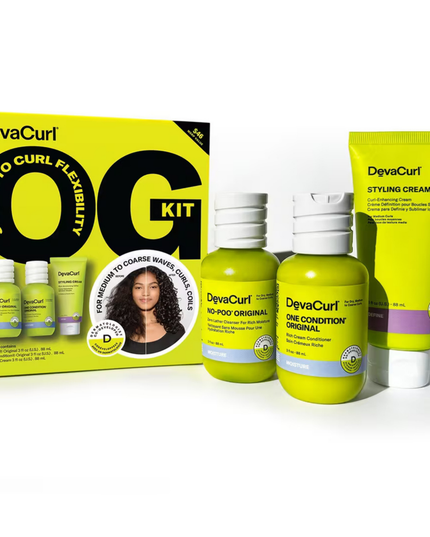 NEW! DevaCurl OG KIT - The Original Curl Routine For all curls, waves, and coils. This kit detangles, defines, and moisturizes for frizz-free, long-lasting curls.
