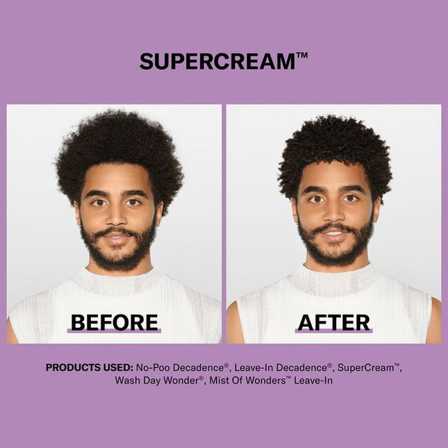 New for ultimate Curl Flexibility. Our formulas are dermatologist co-developed, backed by science and stylist approved. Meet our superhero styler. This multitasking, ultra-rich cream with a hydra-definition blend provides coarse curls with smoothness, shape, shine and frizz control.