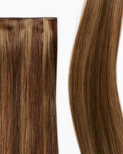Experience the ultimate customization and comfort with Hybrid Wefts, offering a natural-looking blend, full movement, and perfectly tailored volume.