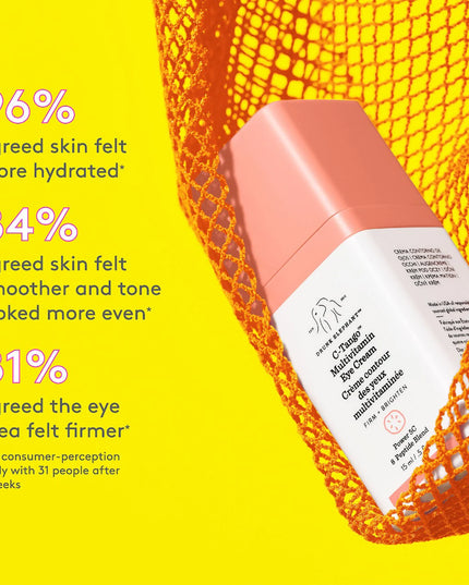 A rich and restorative eye cream featuring eight peptides, five forms of vitamin C, and cucumber extract for firmer-, brighter-looking skin.