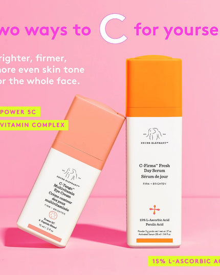 A rich and restorative eye cream featuring eight peptides, five forms of vitamin C, and cucumber extract for firmer-, brighter-looking skin.