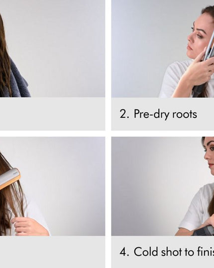 Straighten as you dry. 2x the shine.¹
Faster styling using only air. No heat damage.⁴
Faster styling³ – straightens as it dries.