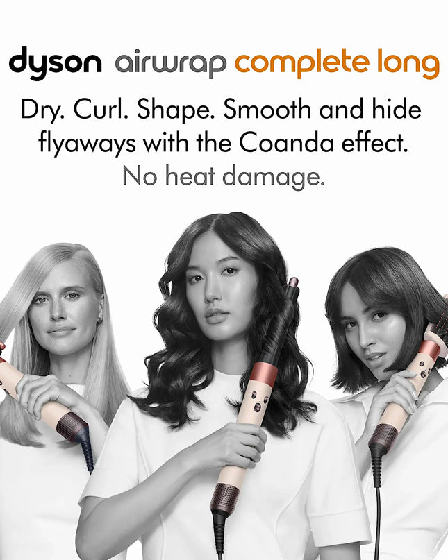Engineered for multiple hair types and styles making it the perfect gift. Curl. Wave. Smooth. Dry. With no extreme heat. The Dyson Airwrap multi-styler complete resets the world of hair styling. By combining powerful digital motor with aerodynamics, the phenomenon known as the Coanda effect occurs to curl, wave and smooth – with no extreme heat. Using only air, the Coanda effect attracts hair to the barrel for you.