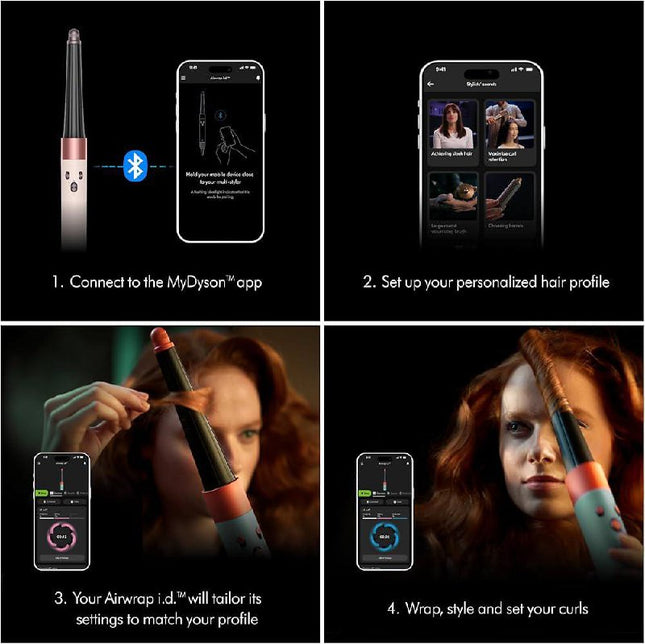 The latest Airwrap technology, Airwrap i.d. Is the only connected multi-styler to recommend a personalized curling routine according to your hair and styling profile. A faster, easier way to achieve more consistent curls.