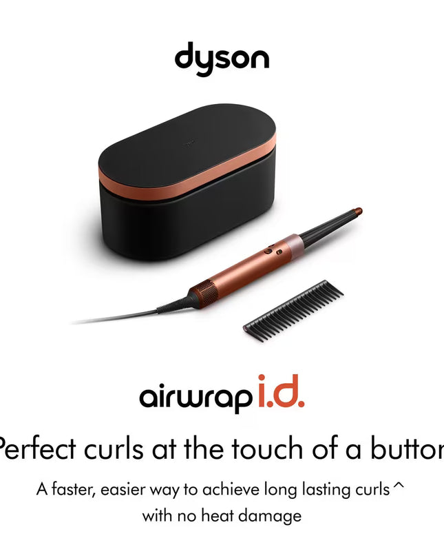 Dyson Special Edition Airwrap i.d. Multi-Styler Straight+Wavy in Amber Silk achieves perfect curls at the touch of a button. A faster, easier way to achieve consistent curls with no heat damage.
