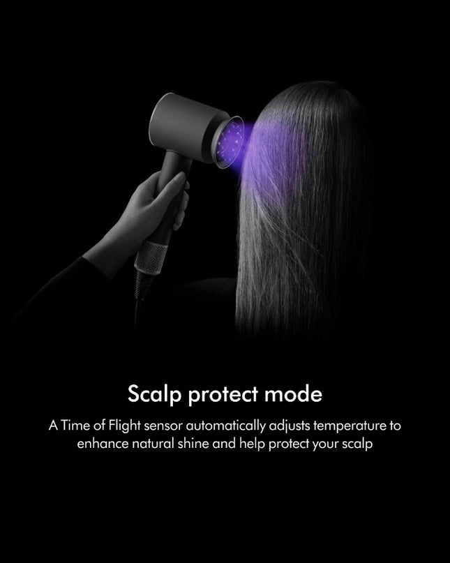 Now in Limited Edition Jasper Plum, Dyson's iconic Supersonic™ Nural hair dryer, with added intelligence.