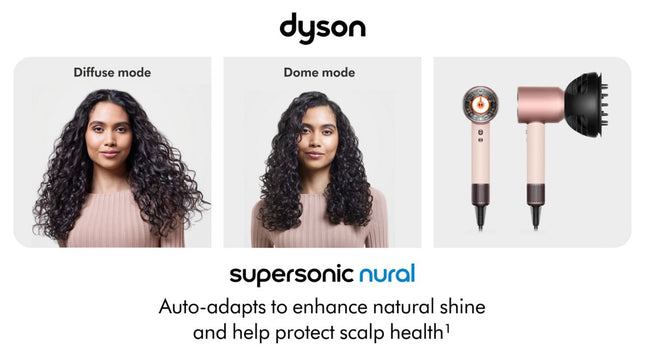 Dyson Supersonic Nural™ hair dryer
(Ceramic Pink/Rose Gold)
Engineered for healthy hair, a healthy scalp, and to protect new hair growth