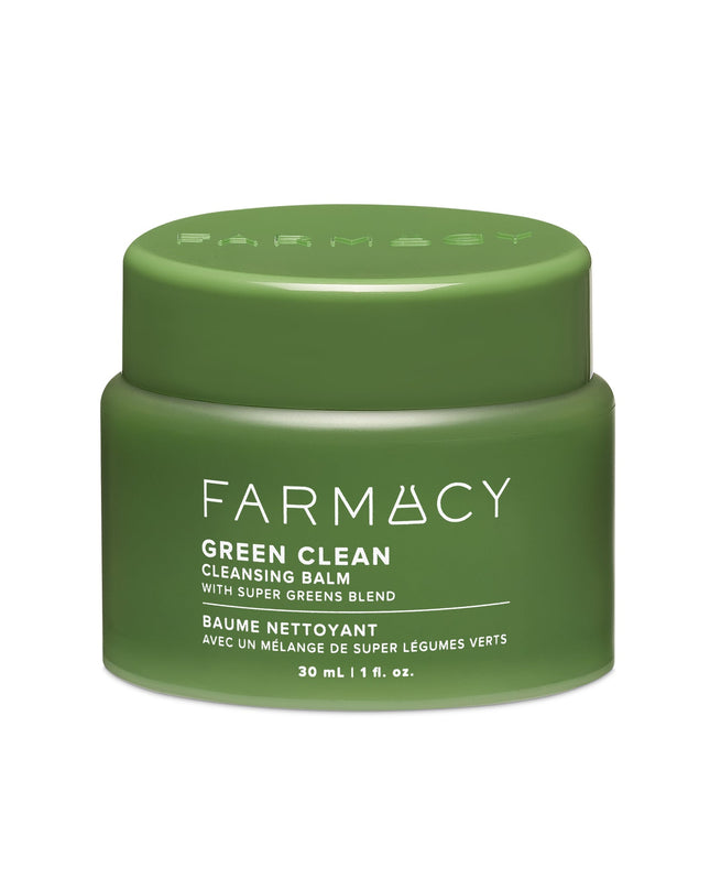 A new + improved version of our award-winning cleansing balm, clinically proven to gently remove over 99% longwear foundation, waterproof mascara + SPF — leaving skin soft, smooth + hydrated after each cleanse. It’s greener, cleaner + better than makeup wipes, with a new plant-based formula featuring a farm-grown super greens blend of upcycled moringa, holy basil + arugula. Housed in a sleek new jar + cap made from 100% post-consumer recycled plastic, with a subtle, dreamy scent of lime, bergamot + orange.