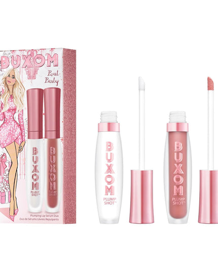 Let’s get this party started with BUXOM's limited-edition Pout Party Lip Plumping Duo. This full-size lip gift set includes two of our cooling Plump Shot Lip Serums which are clinically proven to plump lips by 18% and smooth out lip lines by 34%. It's time to turn up your lip volume.