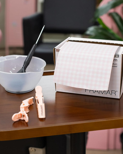 Add a touch of charm to your color services with the Framar Pink Gingham Embossed Foil Roll. Designed for professional stylists, this high-performance foil combines a no-slip embossed texture with a trendy gingham print—giving you both precision and personality behind the chair.