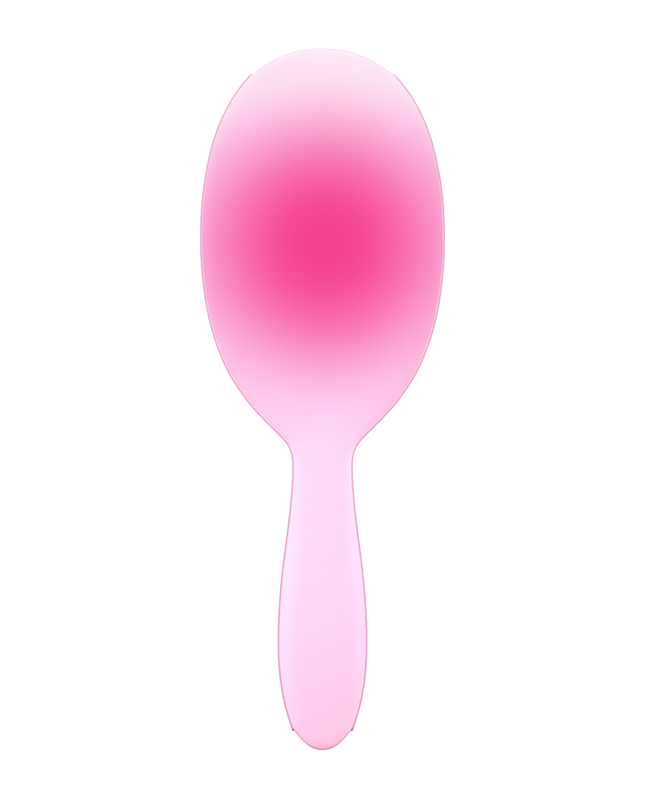 Framar Aurascope Detangle Brush flexible bristles - pain-free brushing - pink aura colors. Where hair and higher self meet. Good hair is coming with this stunning pink aura detangling hair brush.