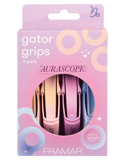 Part with purpose. Clip with cosmic energy. 4 pack - rubberized clips - gradient aura colors.