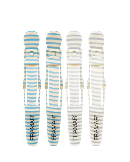 Bring laid-back coastal vibes to your styling station with the Framar Beach Bum Gator Grips. These professional-grade sectioning clips combine playful beach-inspired design with the strong, reliable hold stylists need for everyday salon services.