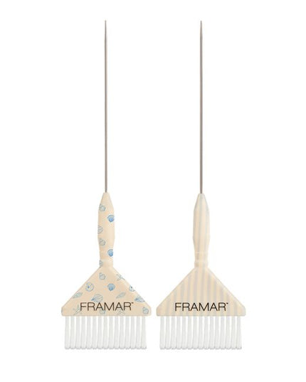 Sandals. Stripes. Sunshine. Framar's new “Beach Bum” collection is bringing breezy summer vibes to your salon! Inspired by beach umbrellas and boardwalks, these blue and cream hues with playful summer illustrations bring a refreshing touch of the shore to your station.
