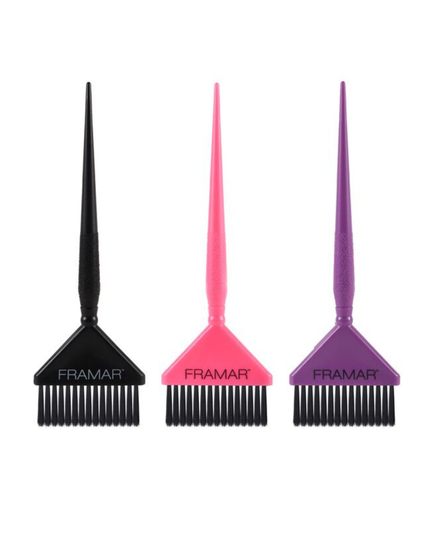 Framar's famous AccuSoft bristles are tapered to pick up and distribute color to hair evenly, quickly and precisely. 