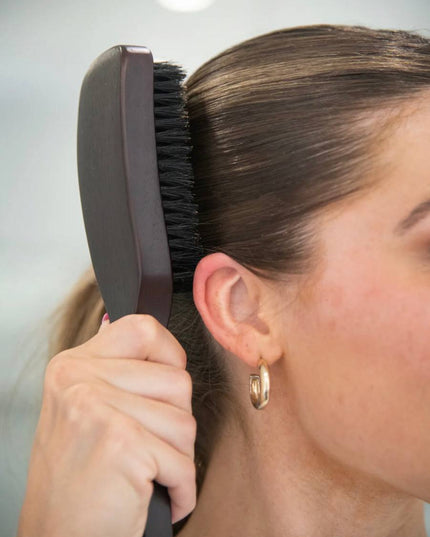 Real boar bristles - best for sleek styling.