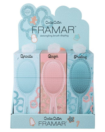 9 piece display - 3 patterned detangle brushes - glitter detangles
Felt cute, might crumble later.