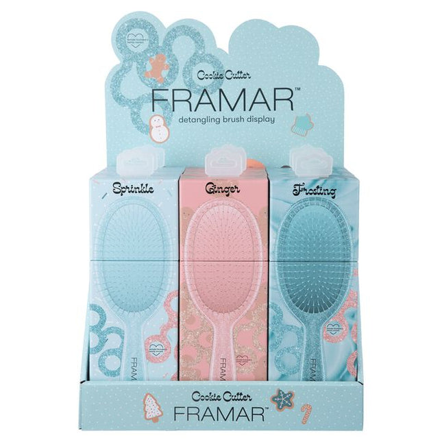 9 piece display - 3 patterned detangle brushes - glitter detangles
Felt cute, might crumble later.