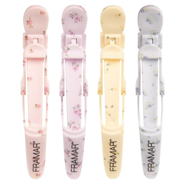 4 pack - rubberized clips - vintage florals
Strong hold, soft style.