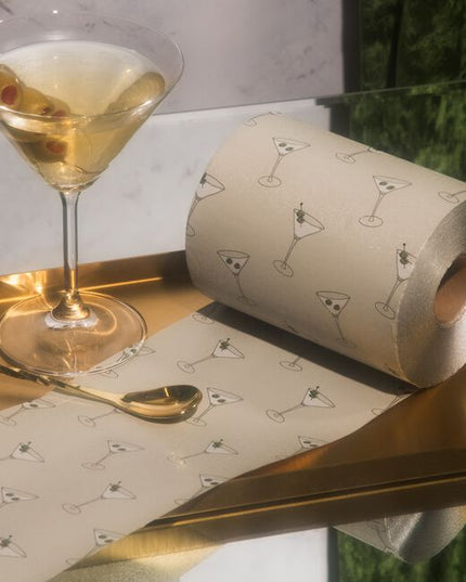320 ft - choose your own length - embossed - martini glasses