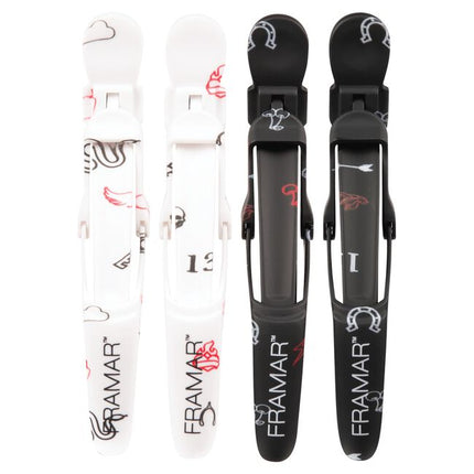 Hold large sections of hair with ease with this wide mouth rubberized no slip clip.