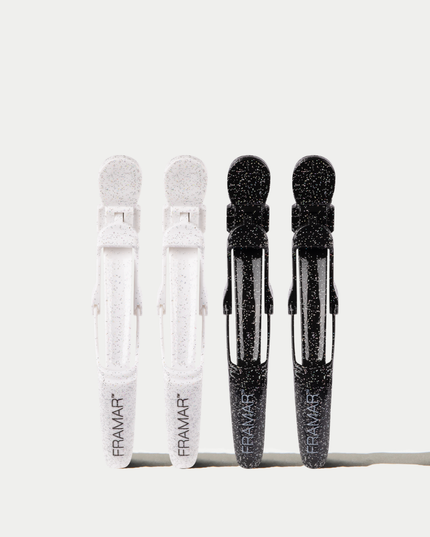 These are Glitterally My Favorite Clips! Hold large sections of hair with ease with this wide-mouth glitterized clip!