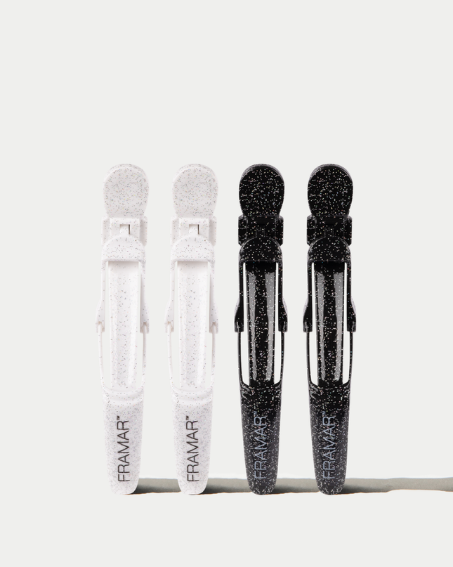 These are Glitterally My Favorite Clips! Hold large sections of hair with ease with this wide-mouth glitterized clip!