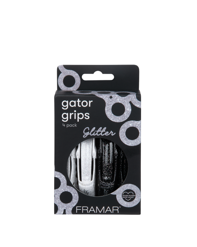 These are Glitterally My Favorite Clips! Hold large sections of hair with ease with this wide-mouth glitterized clip!